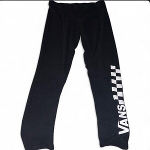 Vans Black Leggings with Checkered Logo